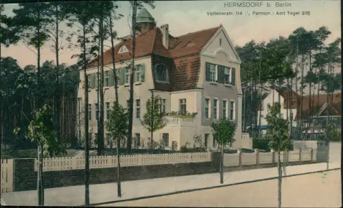 Ansichtskarte Hermsdorf-Berlin Veltenerstraße 114 1912