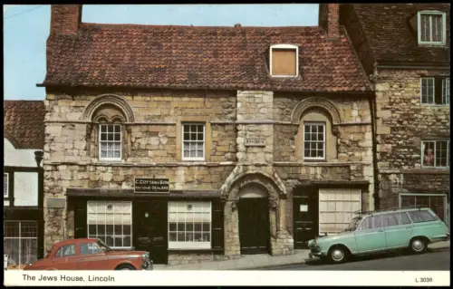 Postcard Lincoln The Jew's House 1965