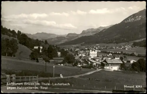 Lauterbach (Brixen im Thale) Blick auf Lauterbach gegen den Hahnenkamm 1955