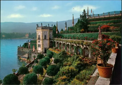 Cartolina .Italien Italia Isola Bella - Terrazza Giardino 1960
