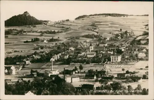 Sankt Georgenthal Jiřetín pod Jedlovou Stadtpartie Fabriken - Fotokarte 1930