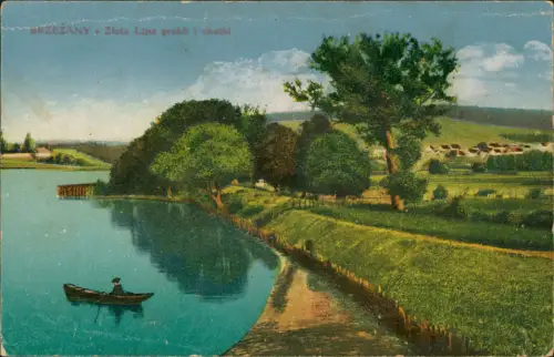 Bereschany Brzeżany (Бережани) Złota Lipa grobti chatkic 1917  gel. Feldpost