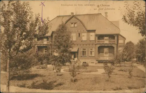 Ansichtskarte Bad Schandau Erholungsheim des Lehrervereins 1925