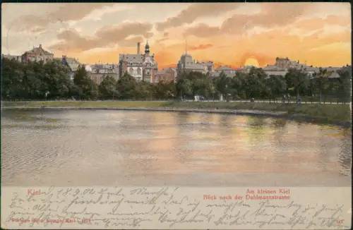 Ansichtskarte Kiel Blick nach der Dahlmannstrasse 1904