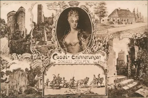 Ansichtskarte Stolpen Burg Stolpen Mehrbild Gräfin Cosel 1918