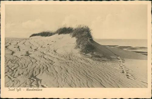 Ansichtskarte Insel Sylt Wanderdüne 1936