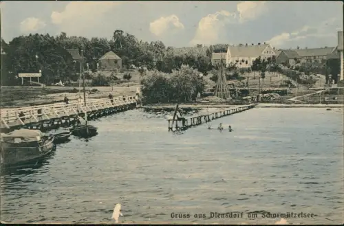 Ansichtskarte Diensdorf-Radlow Scharmützetsee Anlegestelle Stadt 1912