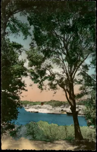 CPA Fort-de-France Hafenbecken La Darse mit Ozeandampfer 1918