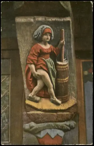 Ansichtskarte Goslar Holzschnitzerei a. Brusttuch „Die Butterhanne" 1910