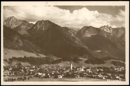 Oberstdorf (Allgäu) Panorama gegen Südosten mit Allgäuer Alpen 1935