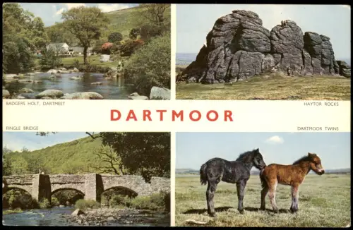 Postcard Dartmoor Mehrbildkarte Dartmoor National Park 1975