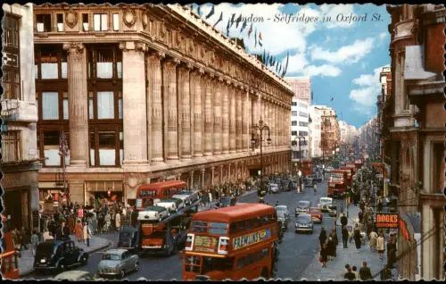 Postcard London Warenhaus Selfridges, Oxford Street 1960