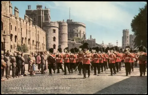 Postcard Windsor Guards Band auf dem Castle Hill, Windsor 1977
