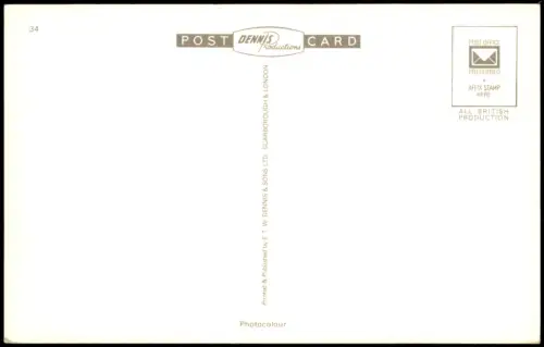 Postcard Ripon Wakeman's House und George Bell Ladengeschäft 1970