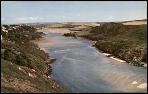 Postcard Newquay River Gannel 1960