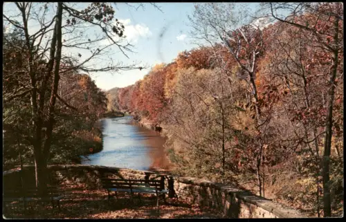 Postcard Marshall Blick vom Sunset Point im Turkey Run State Park 1977