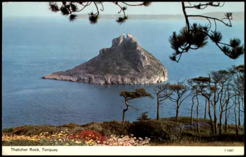 Postcard Torquay Thatcher Rock 1970