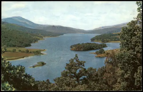Postcard Pitlochry The Queen's View of Loch Tummel 1971