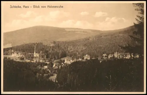 Ansichtskarte Schierke Blick von Helenenruhe auf Schierke 1928