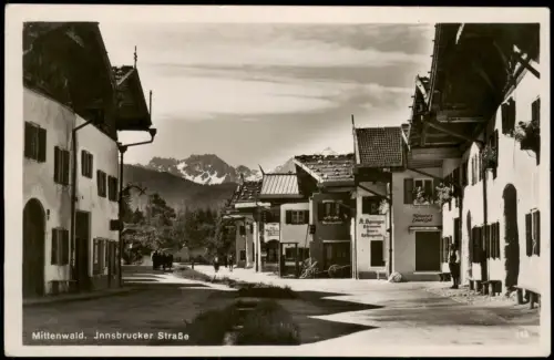 Ansichtskarte Mittenwald Innsbrucker Straße 1932