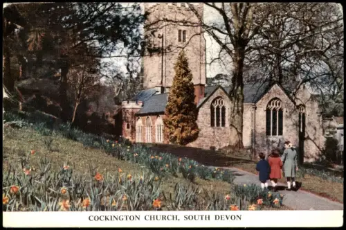 Postcard Cockington-Torquay Cockington Church, South Devon 1962