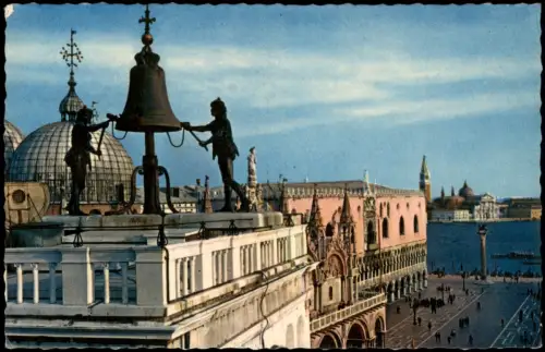 Venedig Venezia Die Mohren auf dem Uhrturm  Piazzetta San Marco 1961