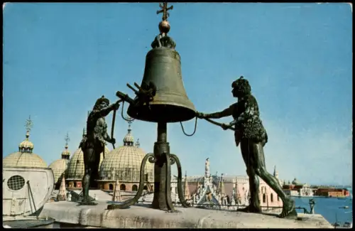 Venedig Venezia Die Mohren (I Mori) auf dem Uhrturm (Torre dell'Orologio) 1966