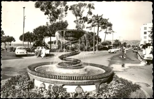 Juan-les-Pins Moderner Springbrunnen an der Avenue Guy de Maupassant 1960