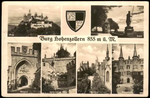 Ansichtskarte Hechingen Burg Hohenzollern Mehrbildkarte 1952