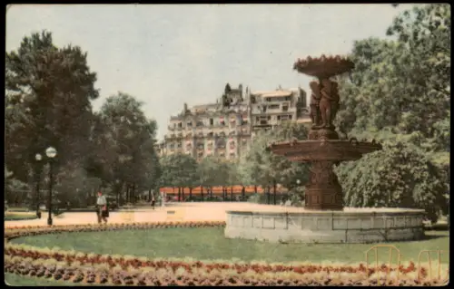 CPA Paris ÉLYSÉE PARK HOTELvue des jardins 1953