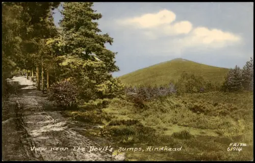 Postcard Hindhead Landschaft bei The Devil's Jumps 1910