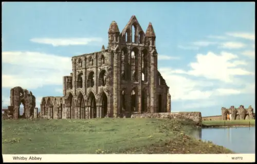 Postcard Whitby Ruine der Whitby Abbey 1965