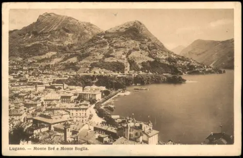 Ansichtskarte Lugano Panorama von Lugano mit Monte Bré und Monte Boglia 1922