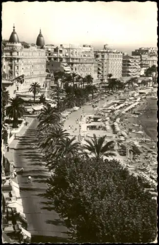 CPA Cannes La Croisette mit Grand Hotels 1951