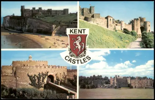 Kent Mehrbildkarte: Burgen in Kent (Kingsgate, Dover, Deal, Leeds) 1975