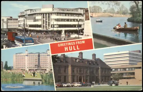 Kingston upon Hull Paragon Square, Queen's Gardens University Buildings 1970