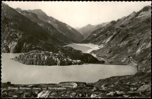 Ansichtskarte Gletsch Grimsel, Stauseen Hospiz und Räterichsboden 1962