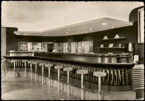 Ansichtskarte Prenzlau Hotel Uckermark Bar Innenansicht DDR AK 1961