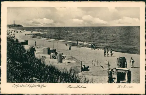 Postcard Fischerkathen Pogorzelica Strandleben 1936/1935