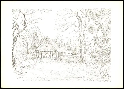 Alt-Wanderer-Herberge Hans-Breuer-Hof in Inzmühlen Künstlerkarte 1970