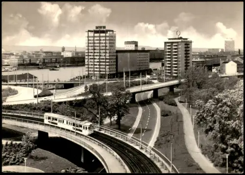 Ansichtskarte Mannheim Blick zum Rheinhafen 1961