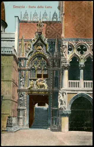 Cartolina Venedig Venezia Venezia Porta della Carta 1913