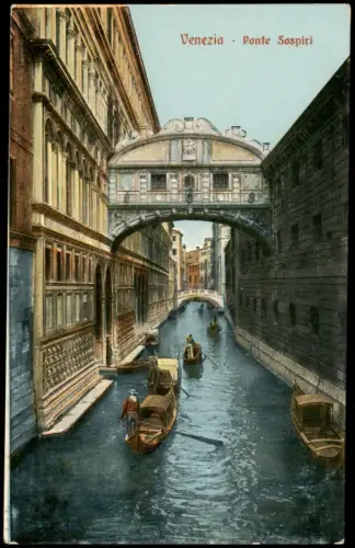 Cartolina Venedig Venezia Venezia Ponte Sospiri 1912