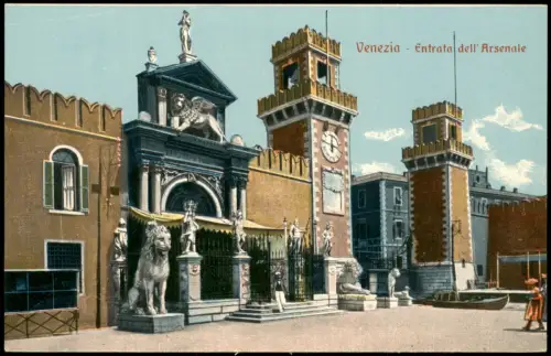 Cartolina Venedig Venezia Venezia Entrata dell' Arsenale 1914