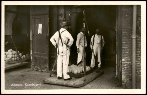 Postkaart Alkmaar Kaasdragers - Käse Männer 1938