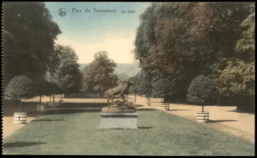 Postkaart Tervuren (Tervueren) Parc de Tervueren Le Cerf. 1912