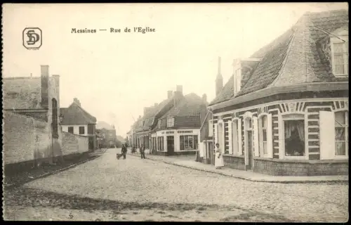 Postkaart Mesen (Belgien) Messines Messines Rue de l'Eglise 1913