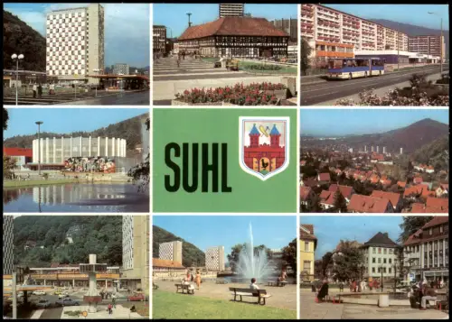 Suhl Wilhelm-Pieck-Straße, Waffenmuseum, Straße der DSF ua. 1982