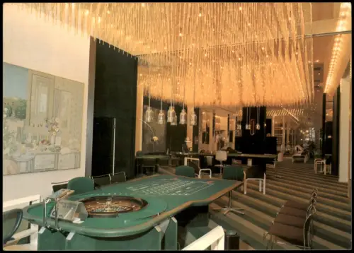 Bad Oeynhausen Kasino Innenansicht Roulette-Tisch Spielcasino im Kurhaus 1975
