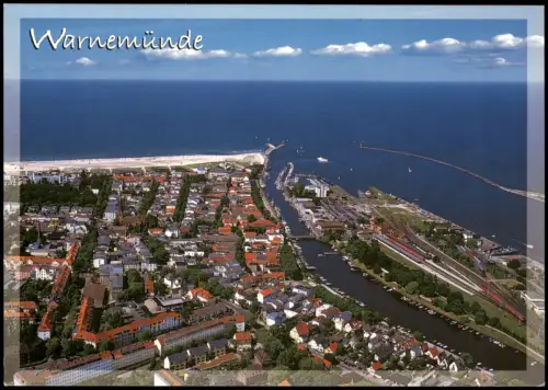 Warnemünde-Rostock Luftbild Ostseebad Strom vom Flugzeug aus 2010
